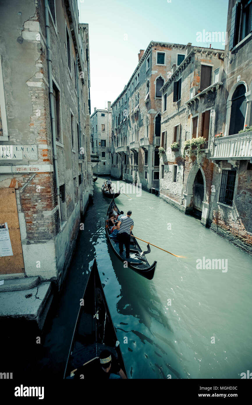Water Roads And Gondola In Venice City Venezia Architecture And Canals In Italy Cityscape Historic Europe Landmark Stock Photo Alamy