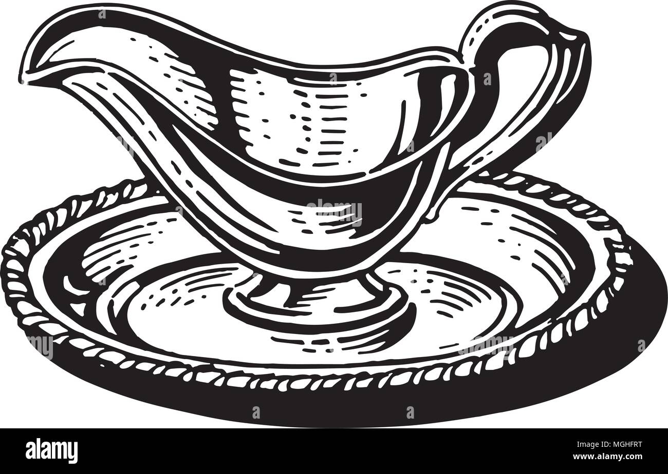 pics Gravy Boat Drawing https www alamy com silver gravy boat retro clipart illustration image182323788 html