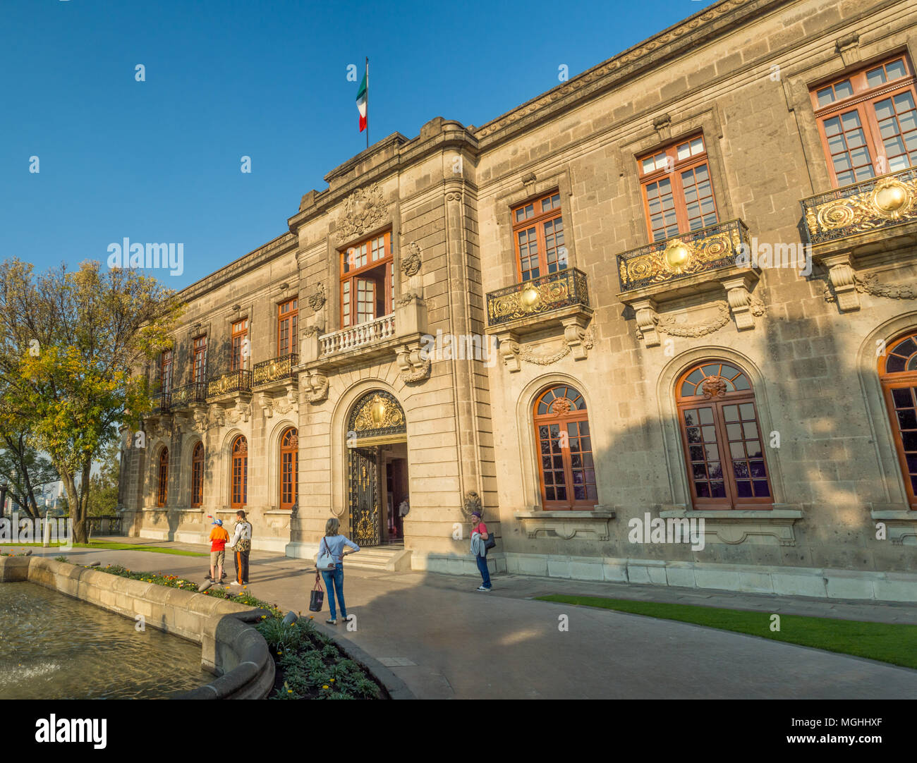 Mexico City, Central America [Colonial Chapultepec Castle, views, hill