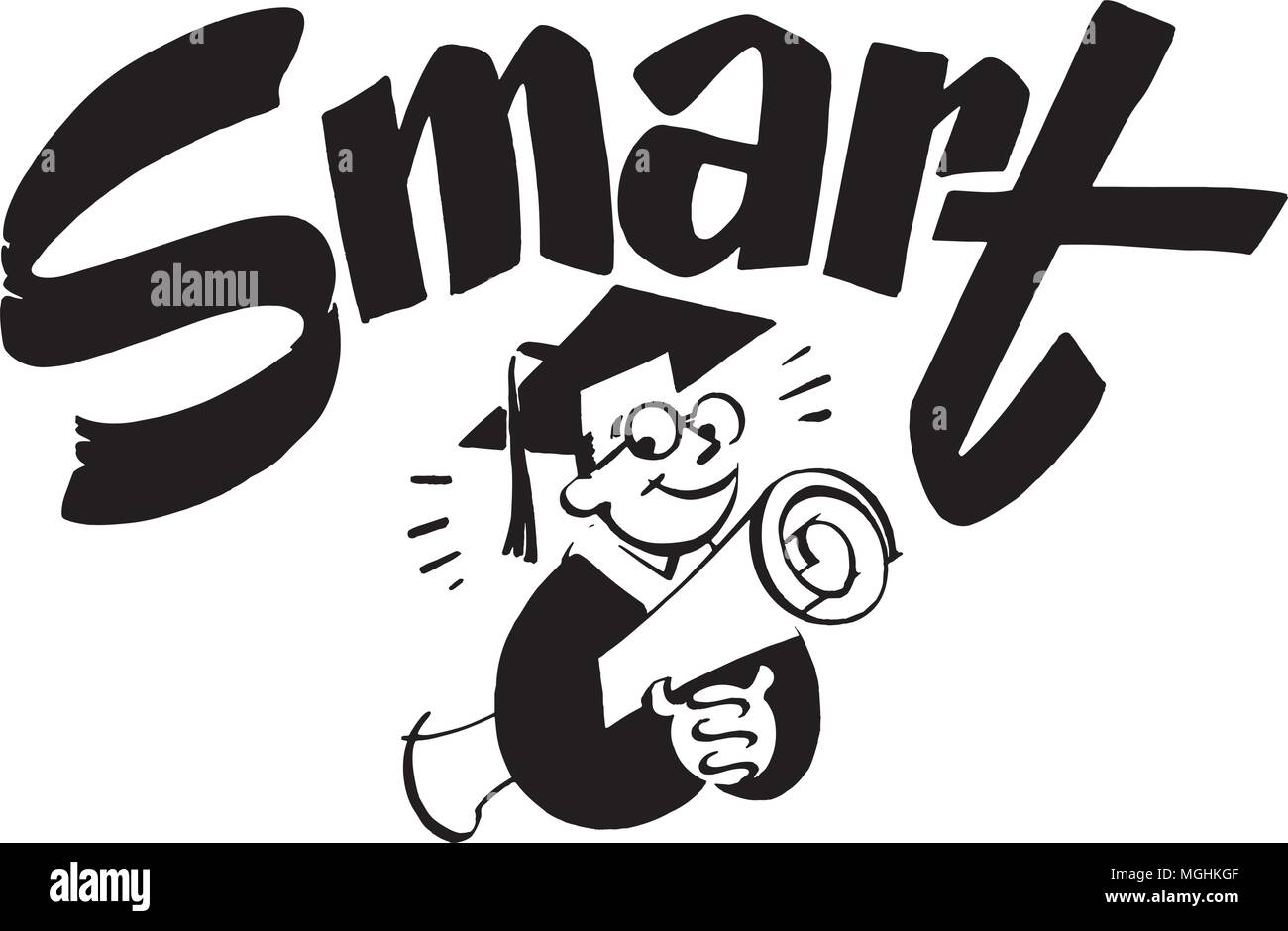 Smart Retro Clipart Illustration Stock Vector Image & Art Alamy