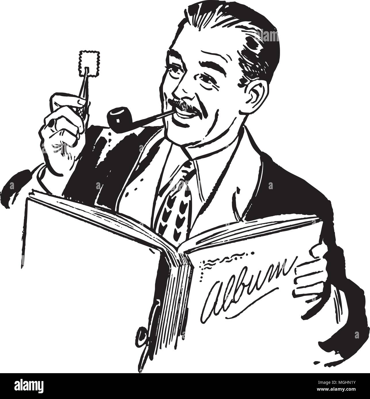 Collecting Stamps Clipart