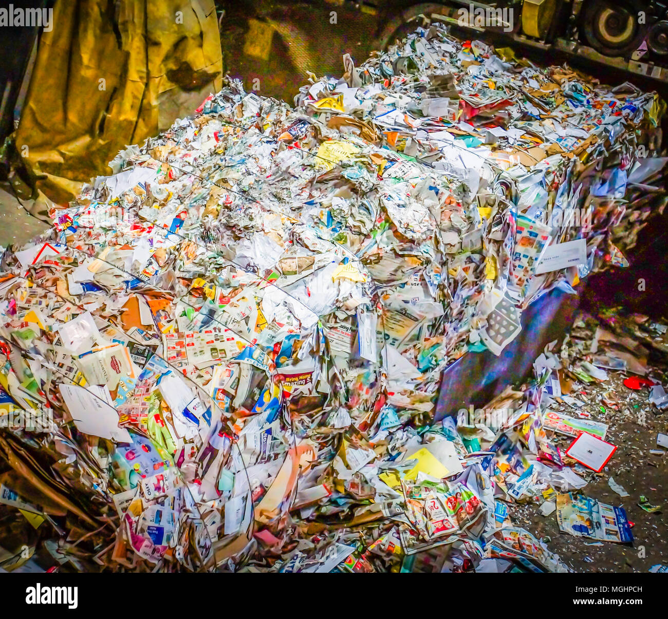 mixed paper baled and ready to recycle Stock Photo Alamy