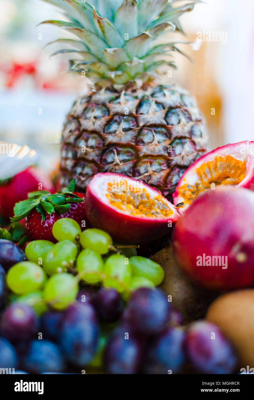 Mixed fresh fruits Stock Photo