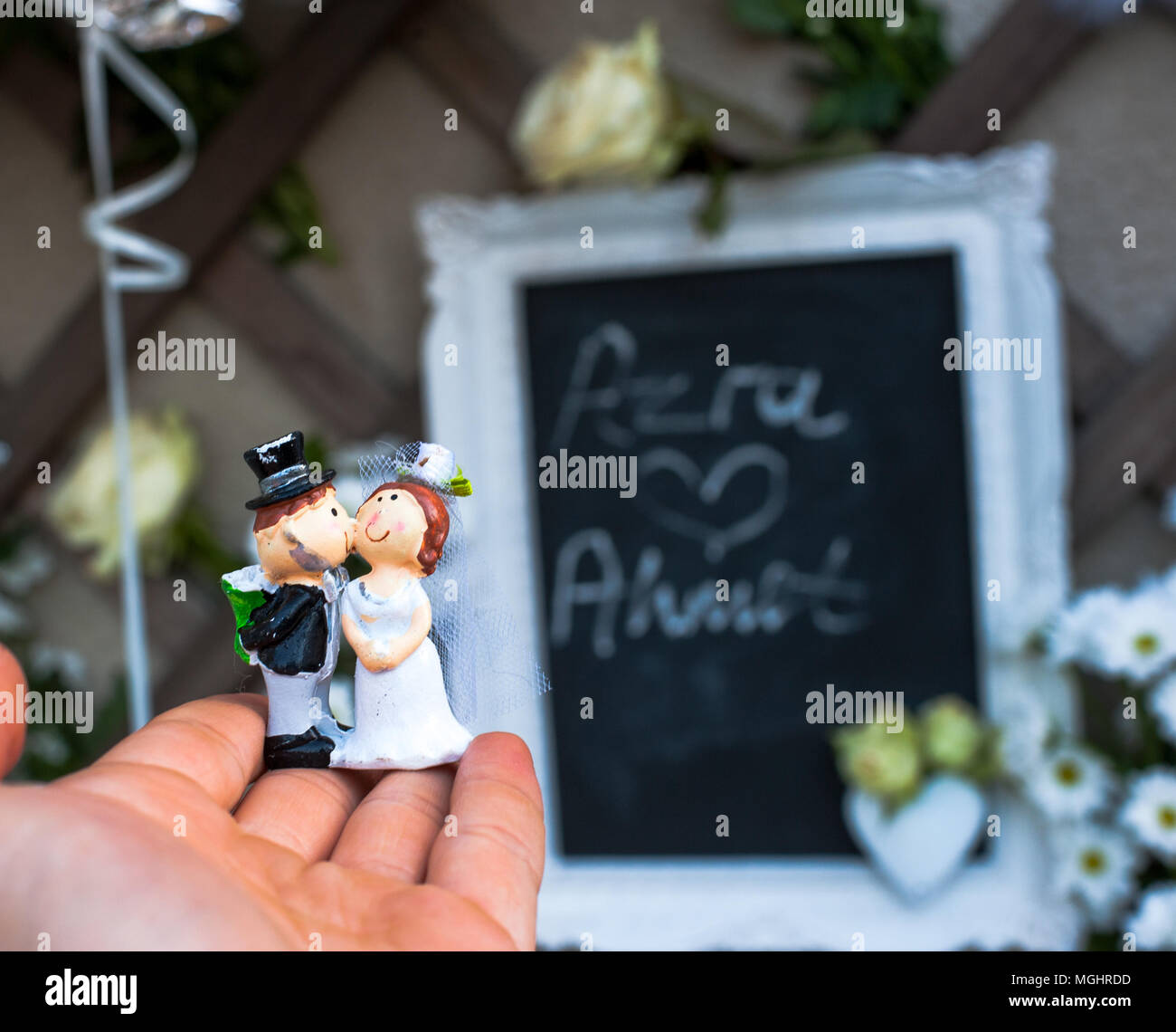 Close up wedding decoration Stock Photo