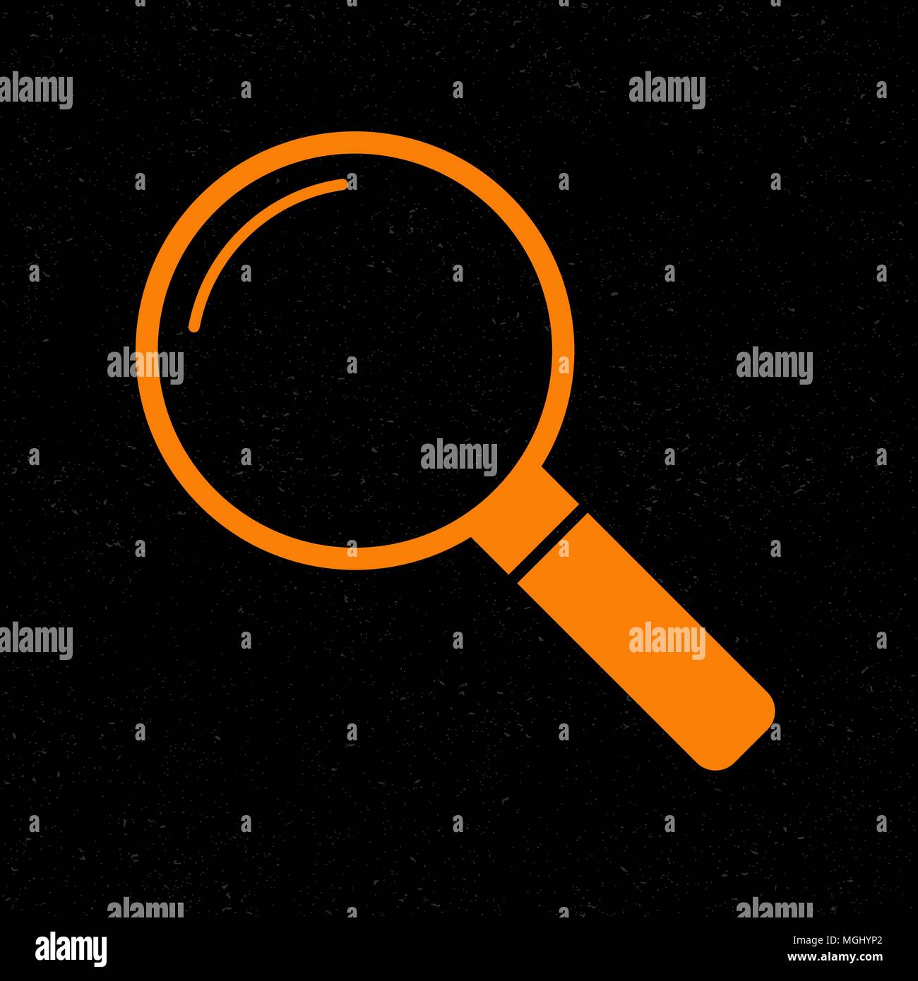 Zoom sign illustration. Orange icon on black background.eps 10 Stock ...