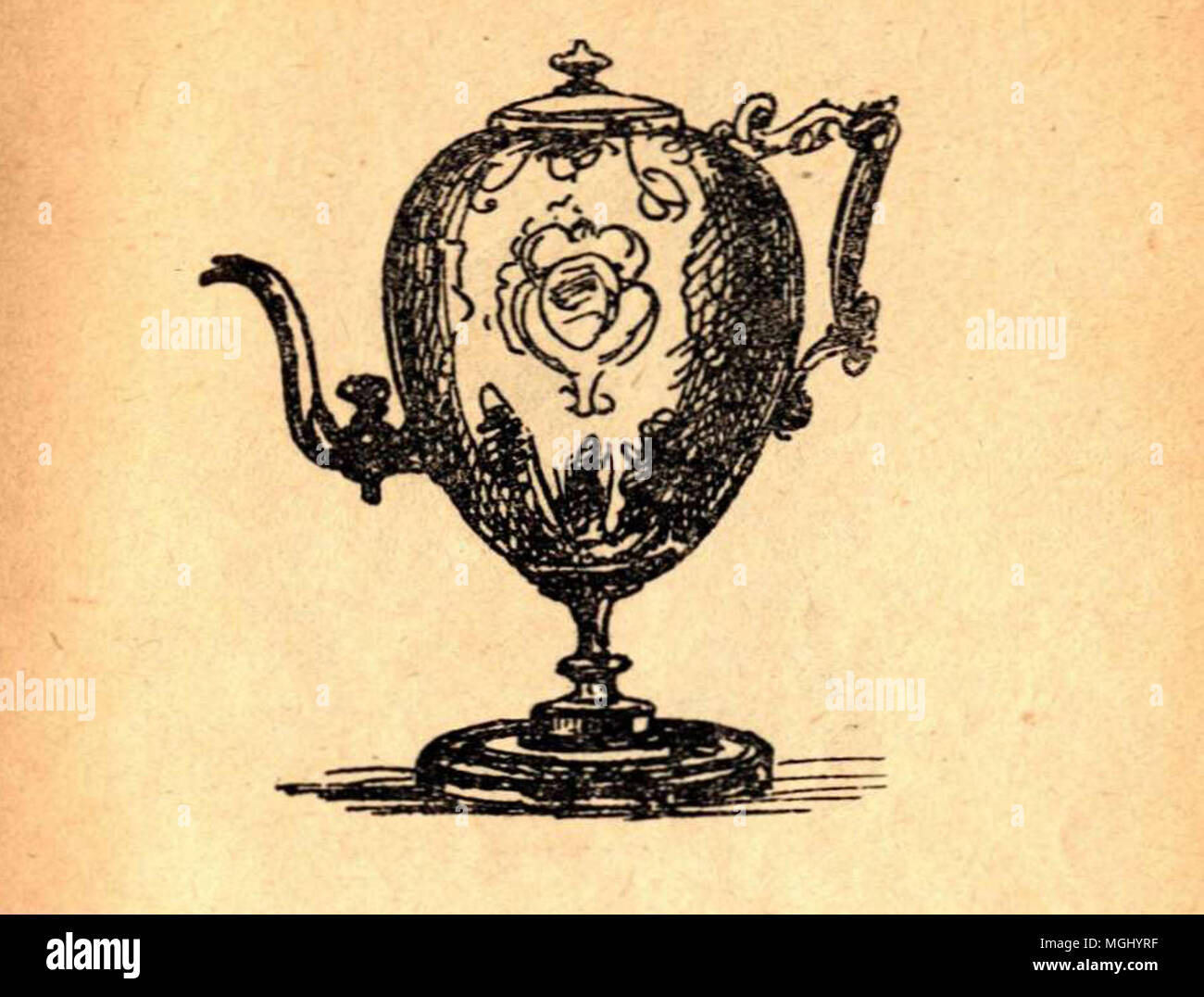 a vintage teapot illustration Stock Photo Alamy
