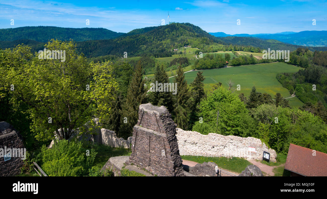 Castle ruin Hohengeroldseck in the Black Forest in Germany Stock Photo ...