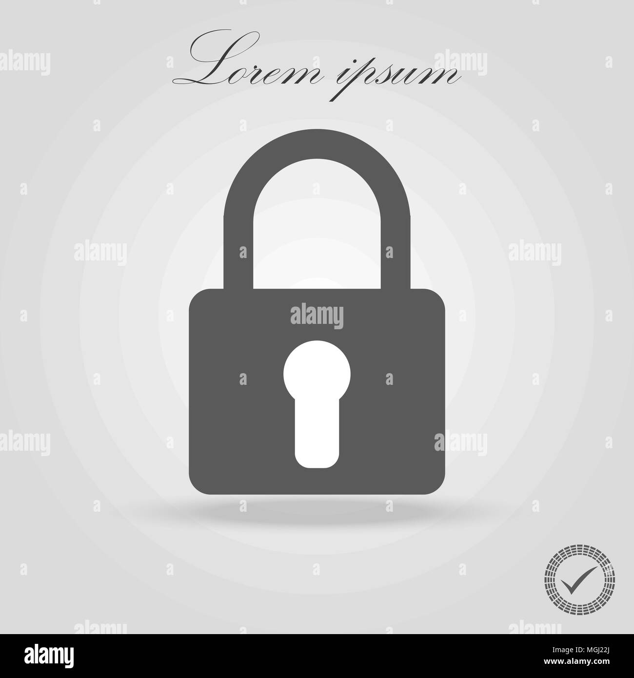 open lock icon grey