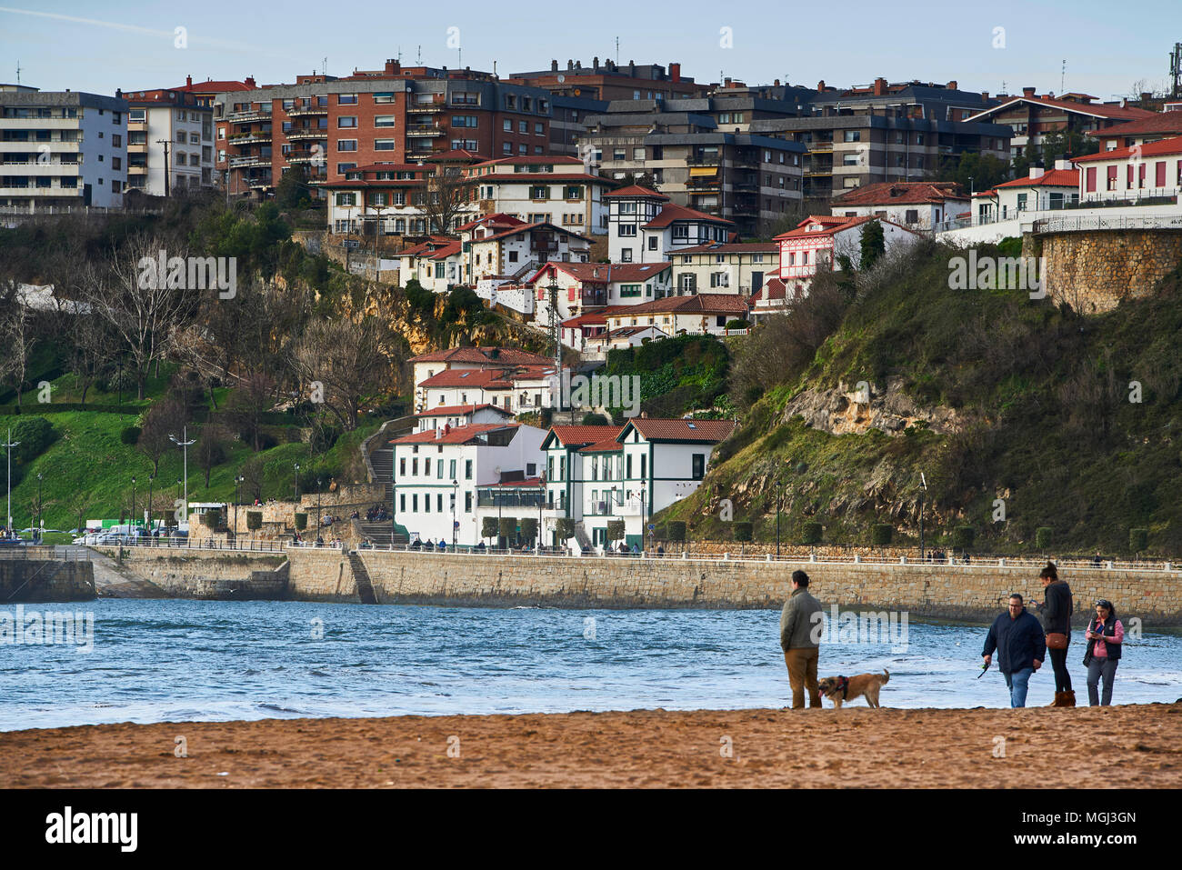Puerto Viejo de Algorta, Getxo, Biscay, Basque Country, Euskadi, Euskal Herria, Spain, Europe Stock Photo