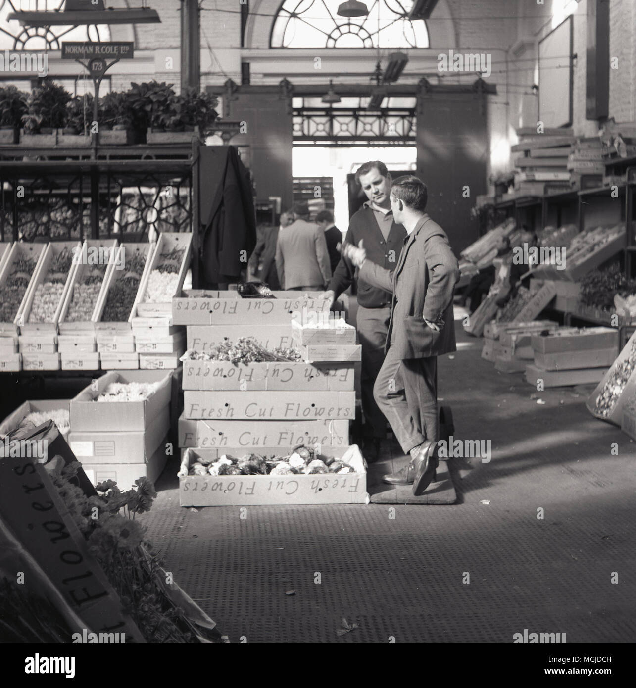 1960s Historical Two Market Traders Inside London s Famous Covent 1960s Historical Two Market Traders Inside London s Famous Covent