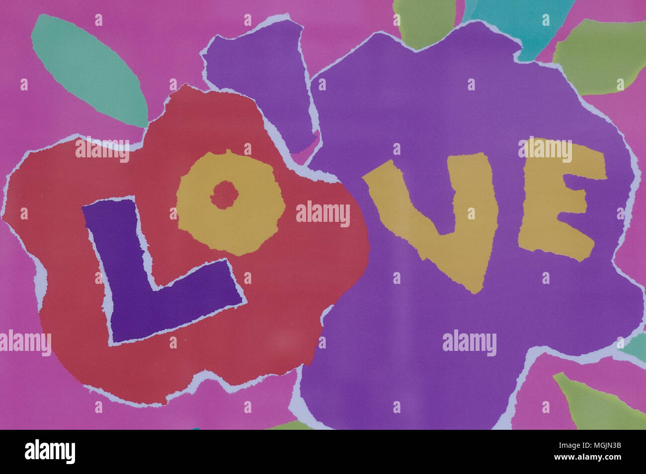 colourful Love poster Stock Photo Alamy