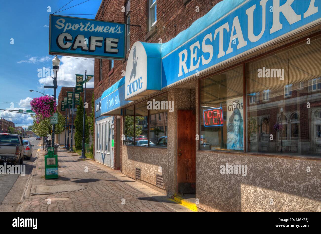 Hibbing, Minnesota has one of the largest open pit mines Stock Photo