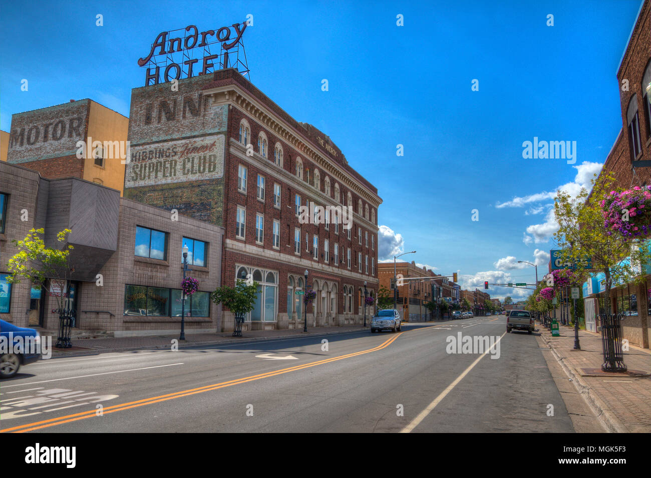 Hibbing, Minnesota has one of the largest open pit mines Stock Photo