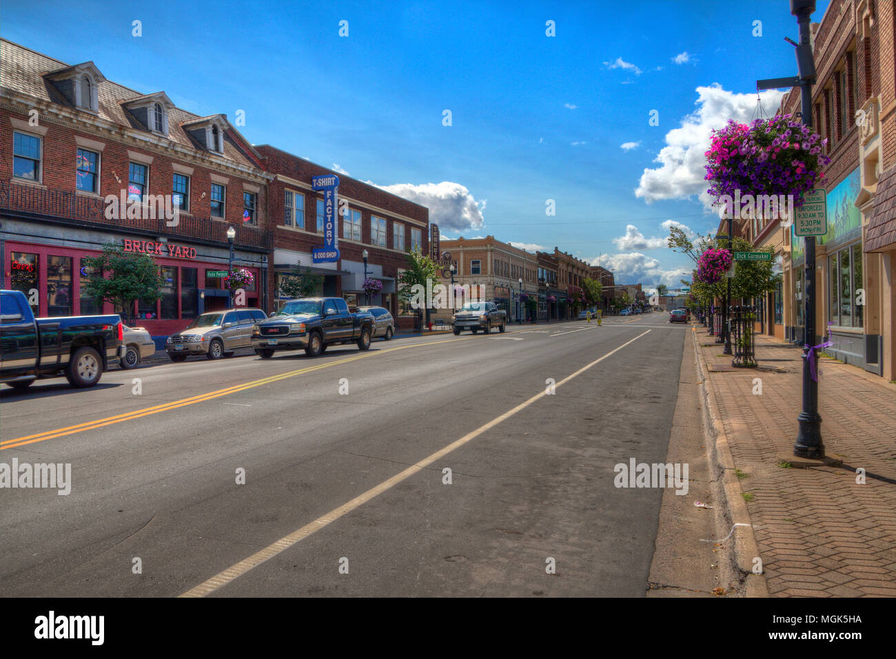 Hibbing, Minnesota has one of the largest open pit mines Stock Photo
