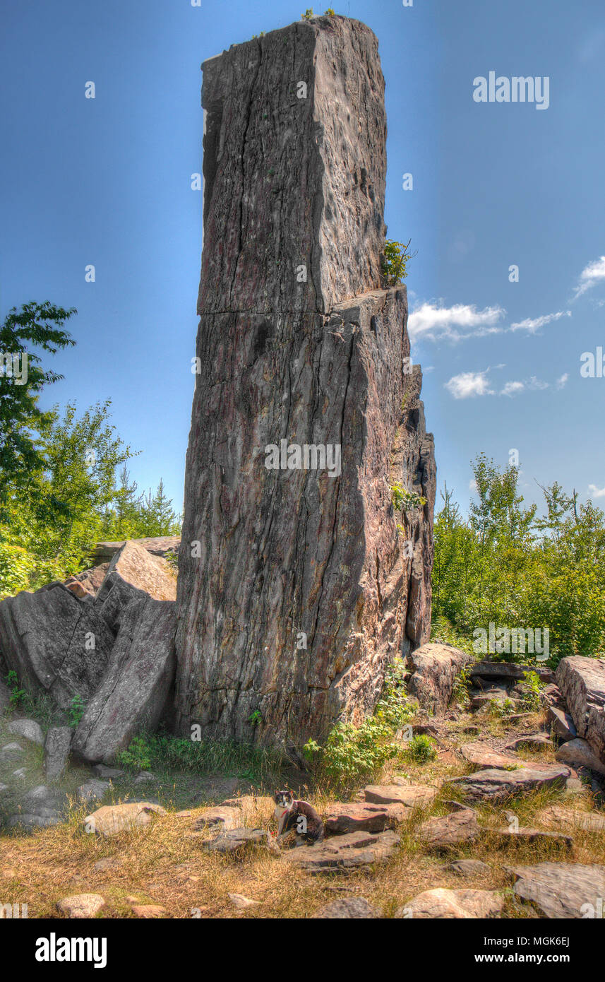 Gunflint trail is a 50 mile road winding through the Superior National Forest with no towns Stock Photo