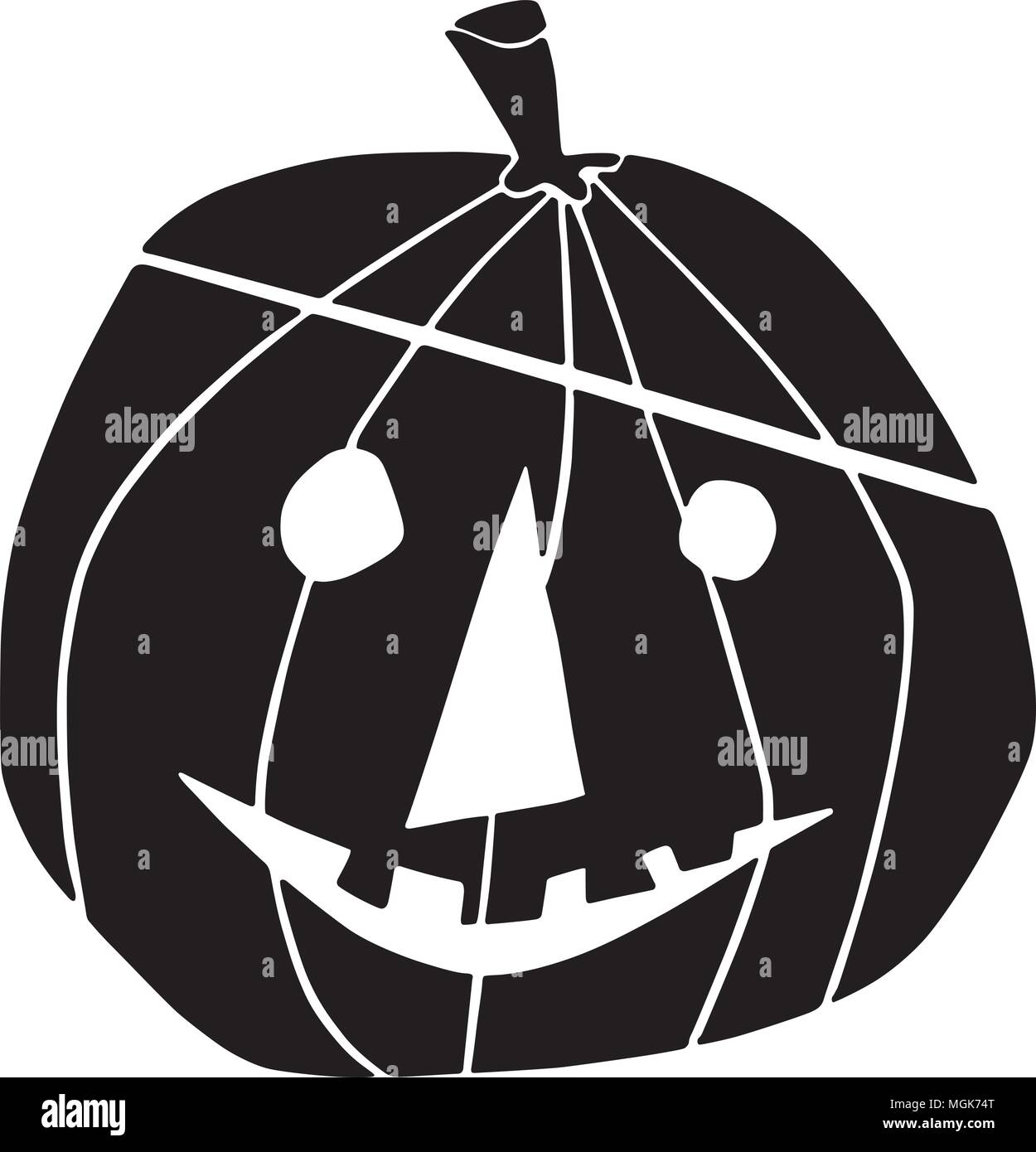 Stylish Jackolantern - Retro Clipart Illustration Stock Vector Image ...