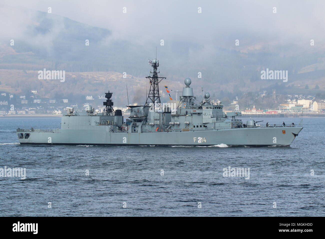 FGS Lubeck (F214), a F122 Bremen-class frigate operated by the German ...