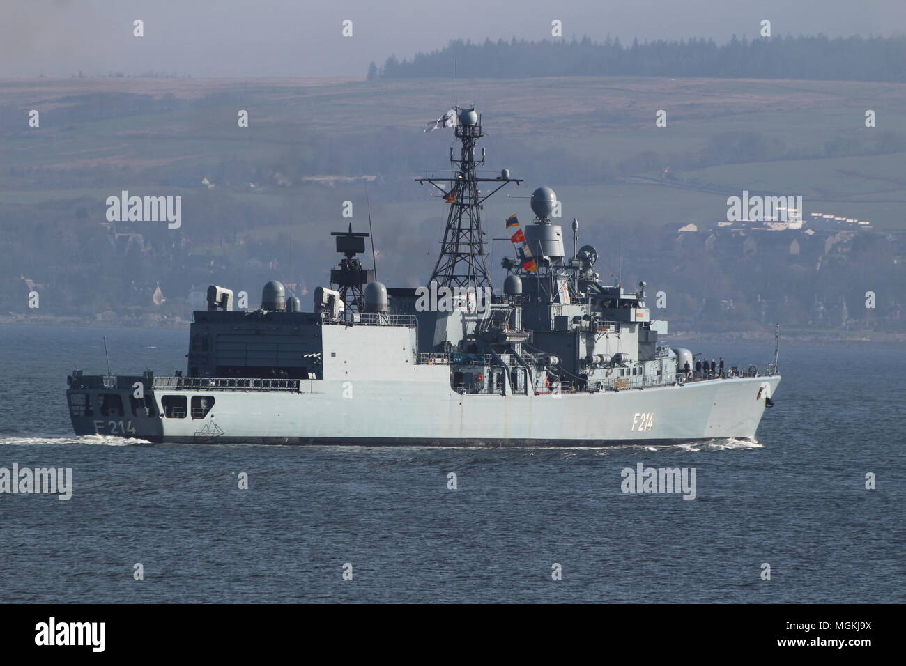 FGS Lubeck (F214), a F122 Bremen-class frigate operated by the German ...