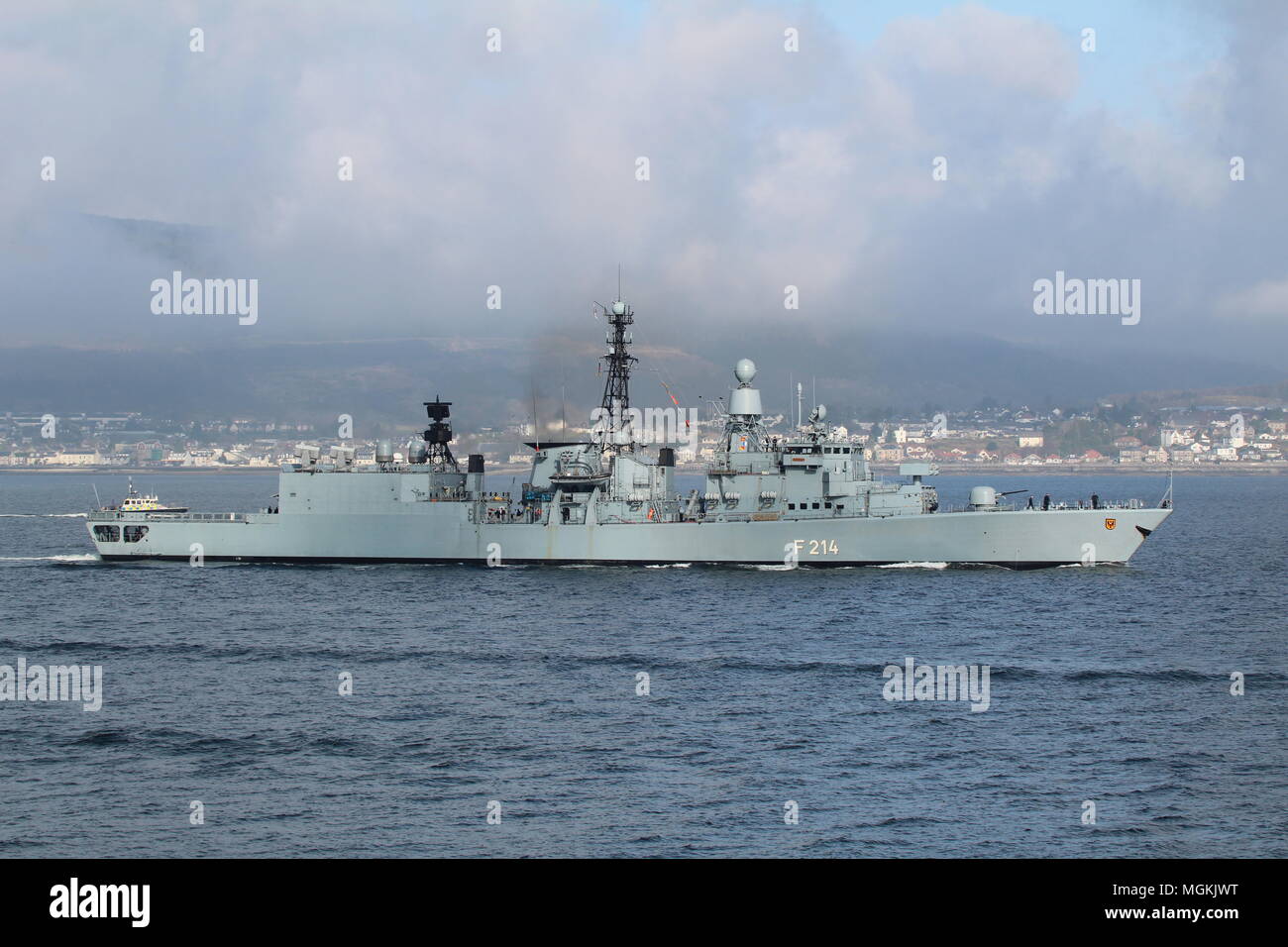 FGS Lubeck (F214), a F122 Bremen-class frigate operated by the German ...