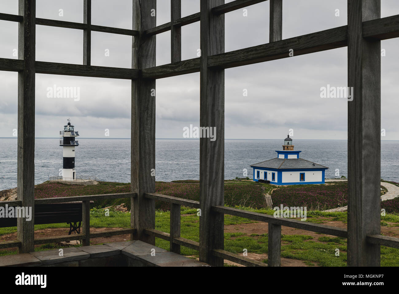 The Two Lighthouses Old And New From Illa Pancha Ribadeo Lugo the-two-lighthouses-old-and-new-from-illa-pancha-ribadeo-lugo
