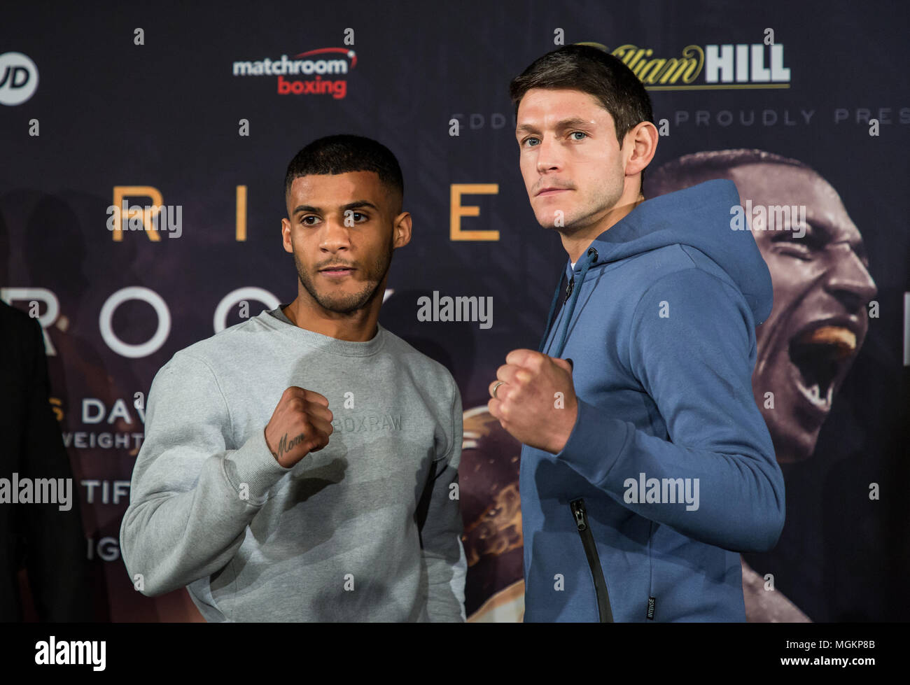 Gamal Yafai v Gavin McDonnell boxing face off at press conference Stock Photo