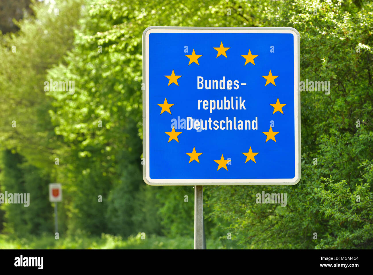 Sign Federal Republic of Germany (German: Bundesrepublik Deutschland) Stock Photo
