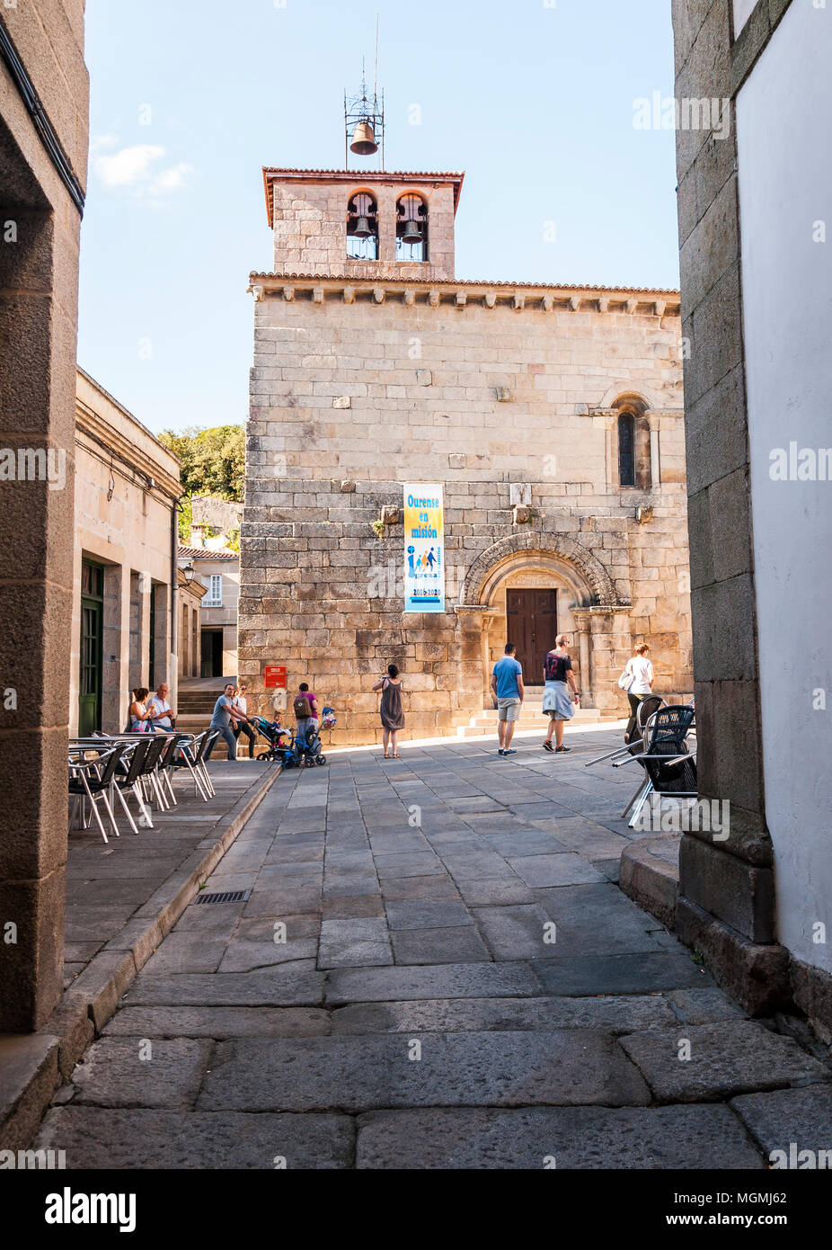 Iglesia románica de Santiago. Allariz. Ourense. Galicia. España Stock Photo