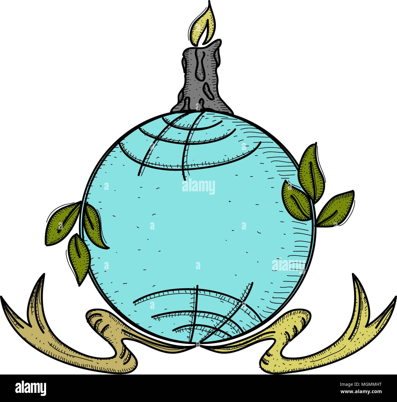 Earth Hour 60 Minute Template Stock Vector