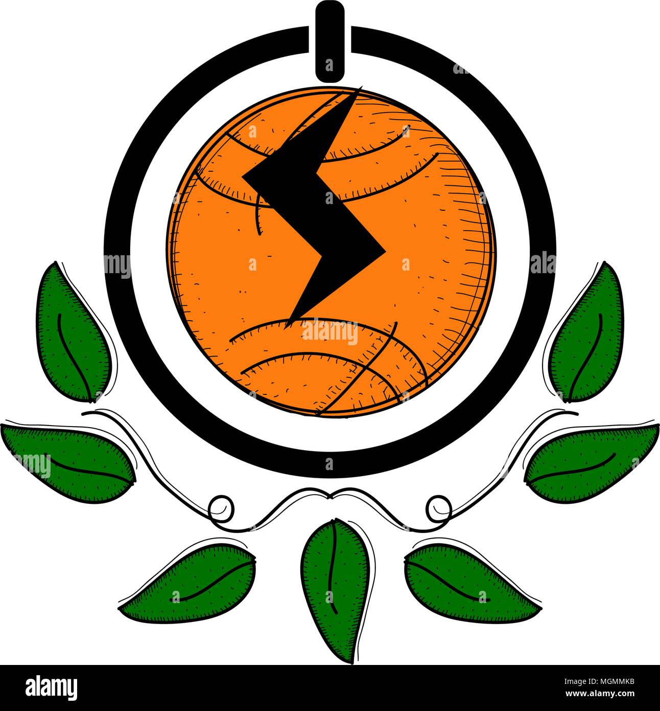 Earth Hour 60 Minute Template Stock Vector