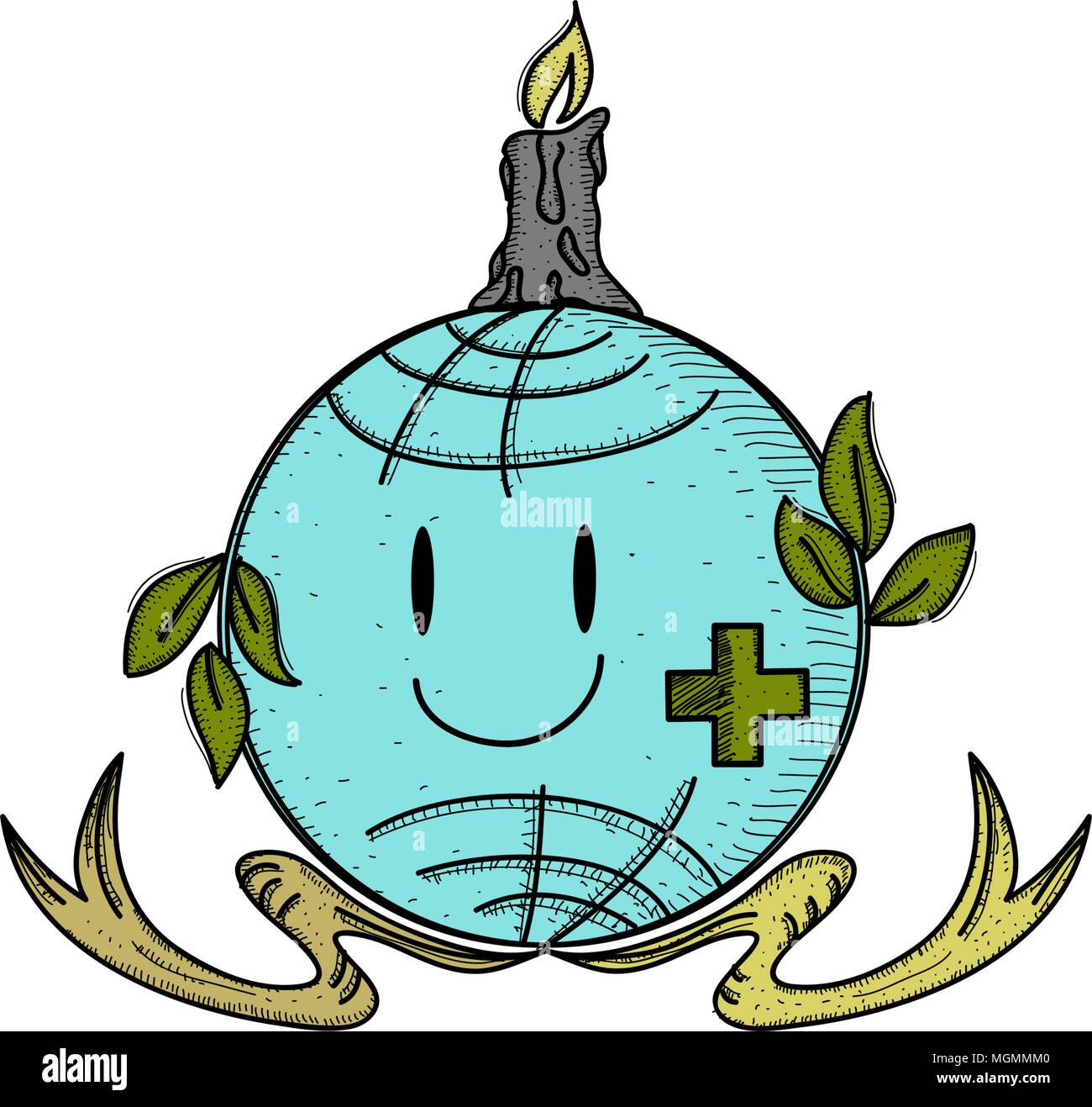 Earth Hour 60 Minute Template Stock Vector