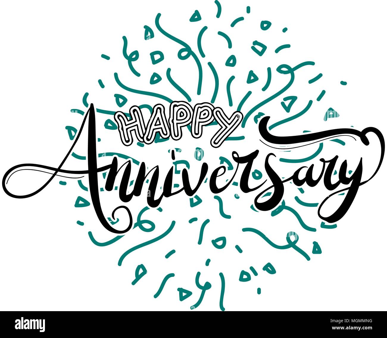 Happy Anniversary Template Vector Stock Vector Image &amp; Art - Alamy