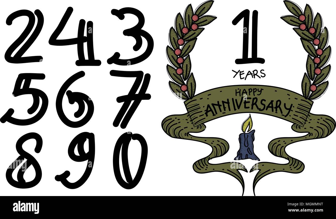 Happy Anniversary Template Vector Stock Vector