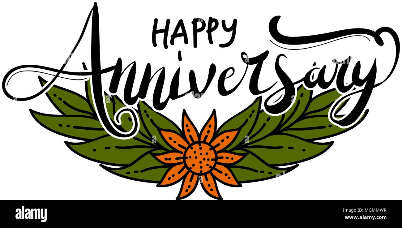 Happy Anniversary Template Vector Stock Vector Image & Art - Alamy