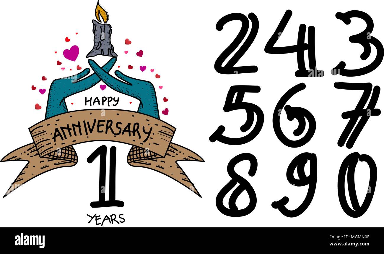 Happy Anniversary Template Vector Stock Vector Image &amp; Art - Alamy
