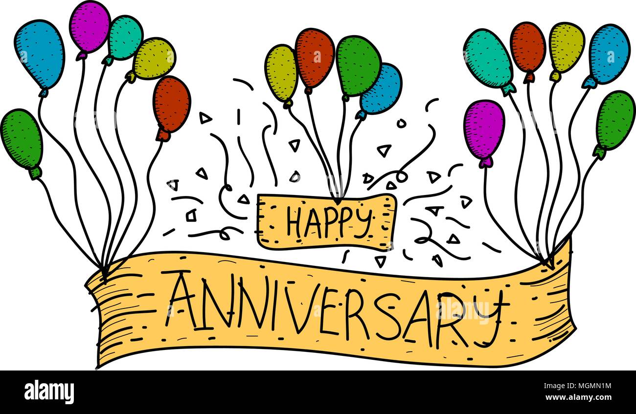 Happy Anniversary Template Vector Stock Vector Image & Art - Alamy
