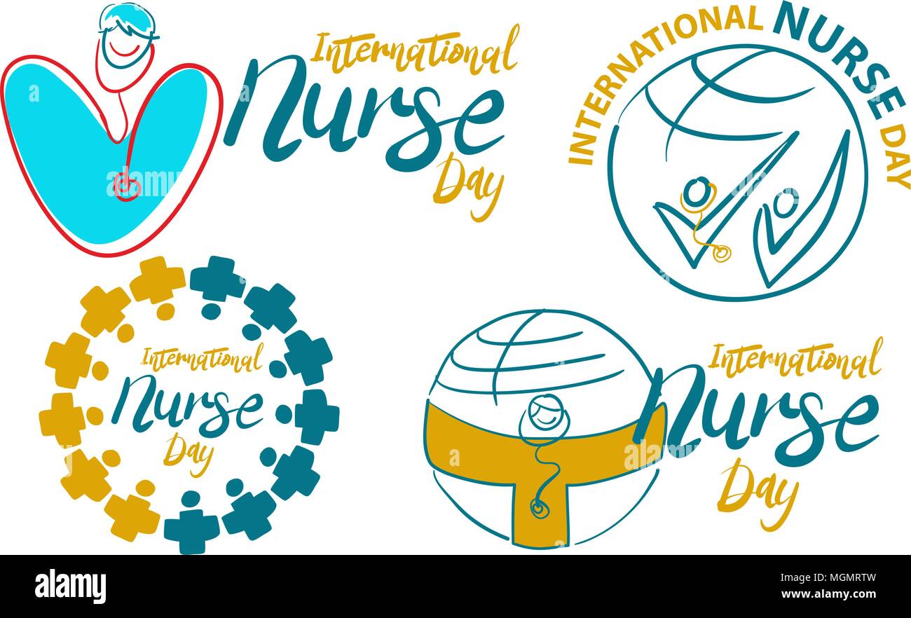 International Nurse Day Template Set Stock Vector Image & Art Alamy