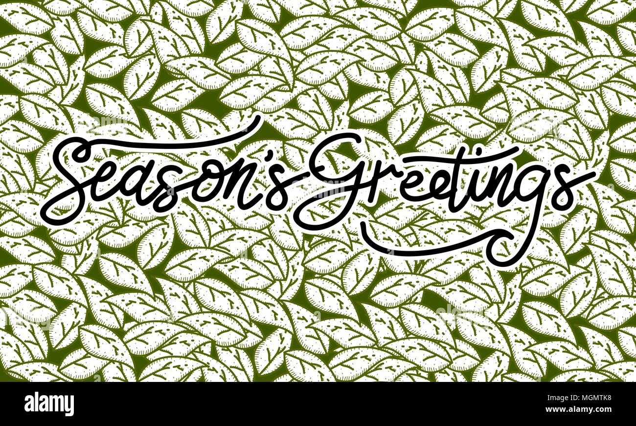 Season's Greetings Template Vector Stock Vector Image &amp; Art - Alamy
