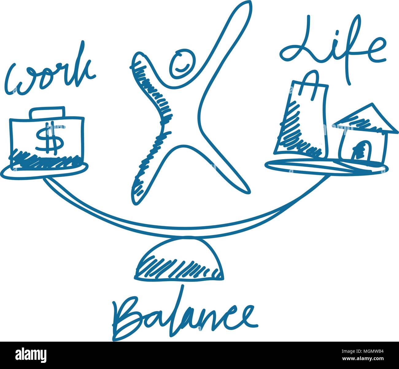 Work Life Balance Template Vector Stock Vector Image & Art - Alamy