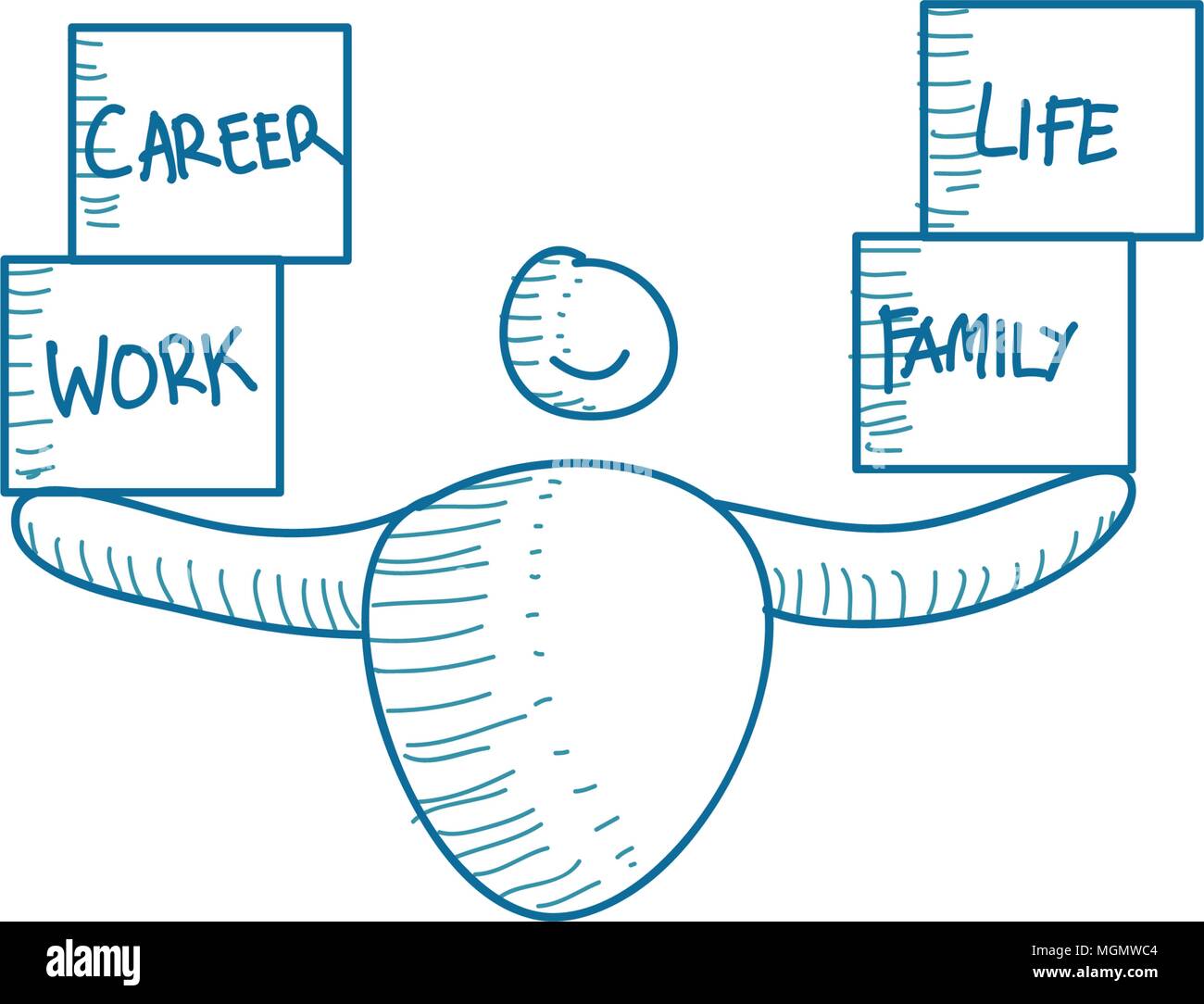 Work Life Balance Template Vector Stock Vector Image & Art - Alamy