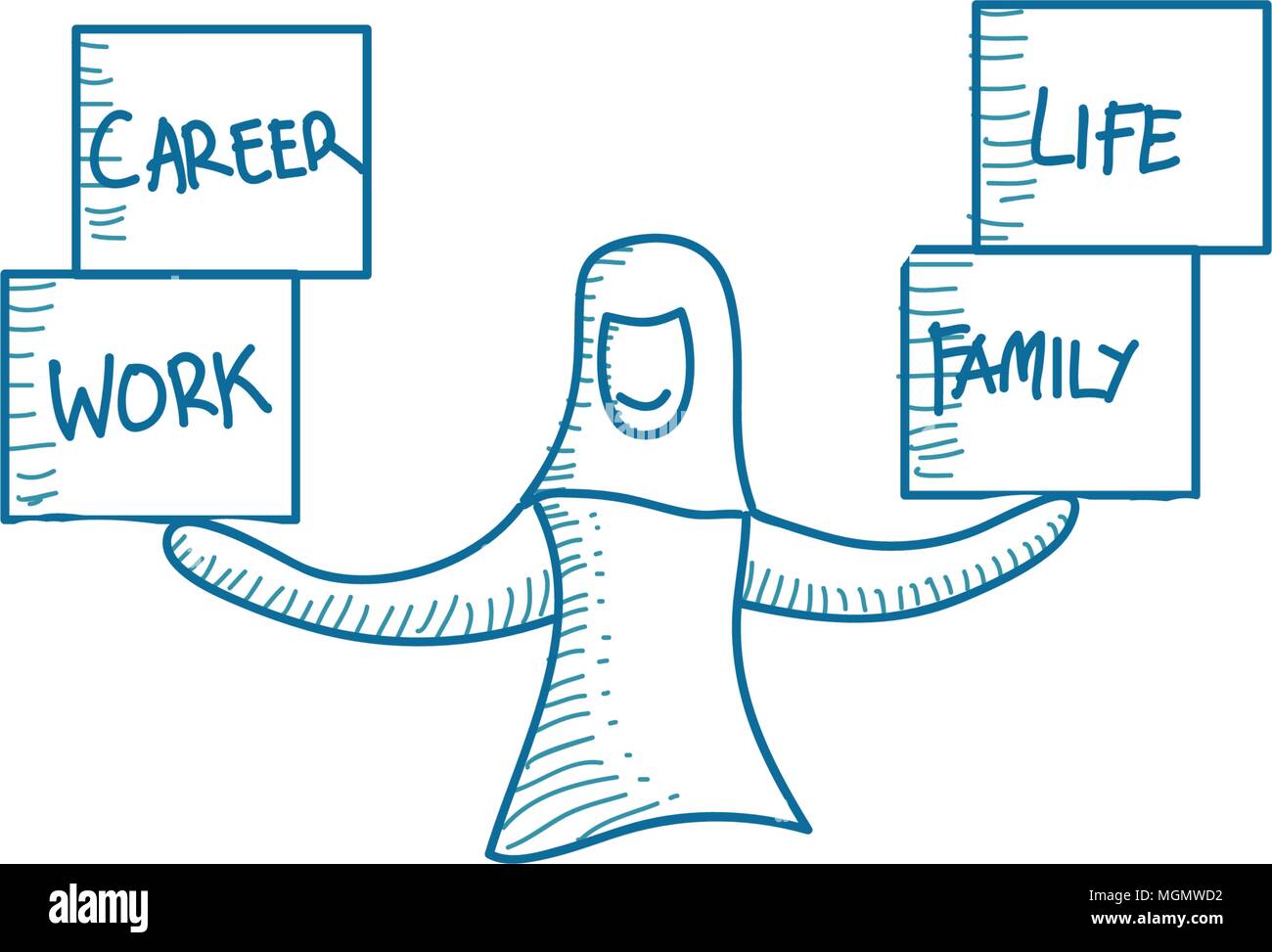 work-life-balance-template-vector-stock-vector-image-art-alamy