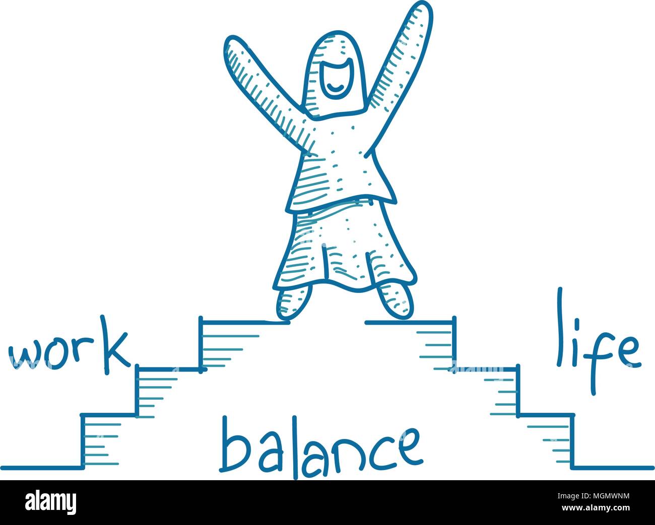 Work Life Balance Template Vector Stock Vector