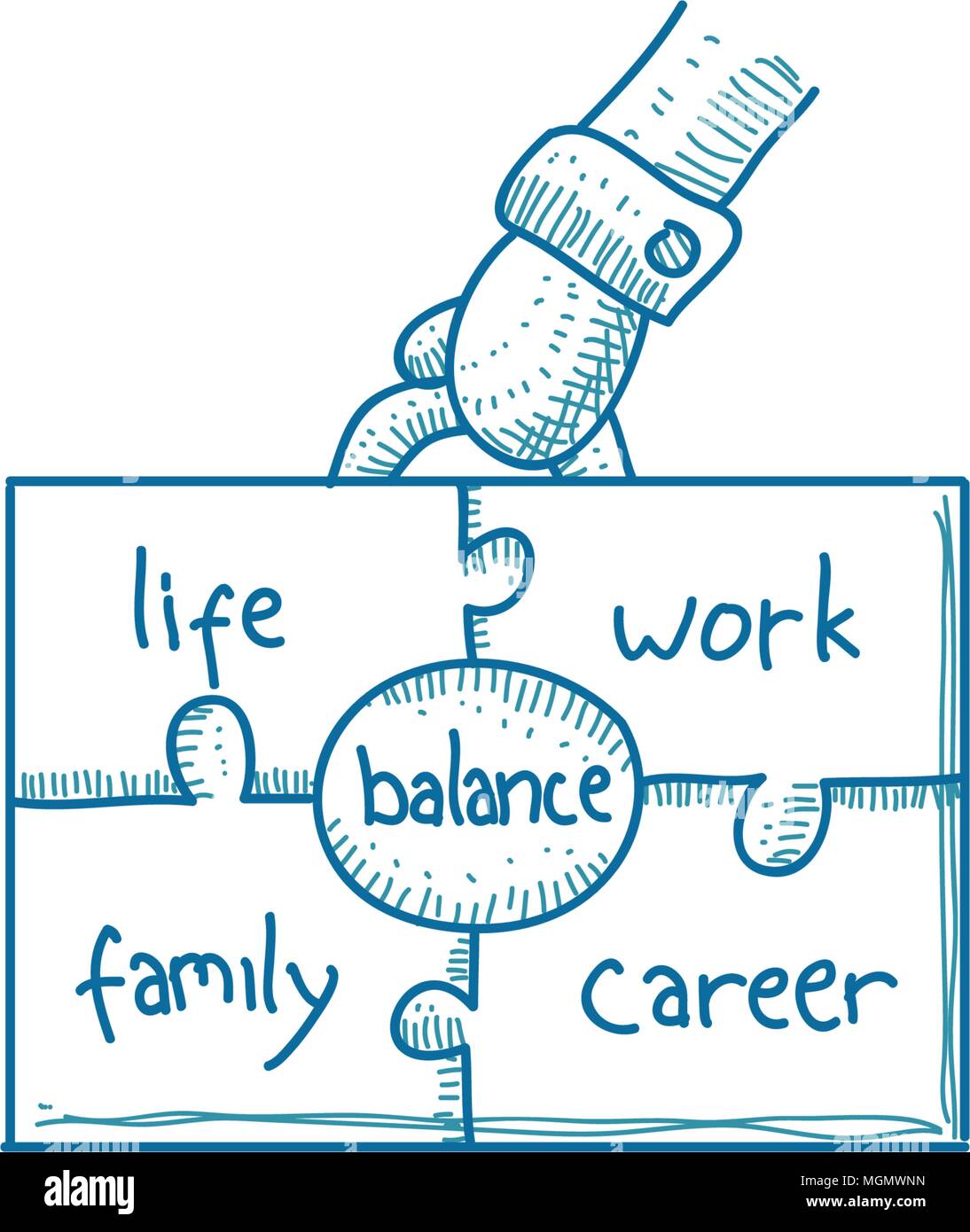 Work Life Balance Template Vector Stock Vector Image & Art - Alamy