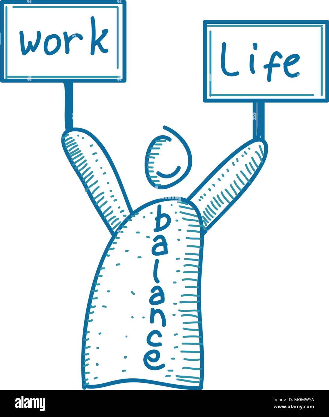 Work Life Balance Template Vector Stock Vector Image & Art - Alamy