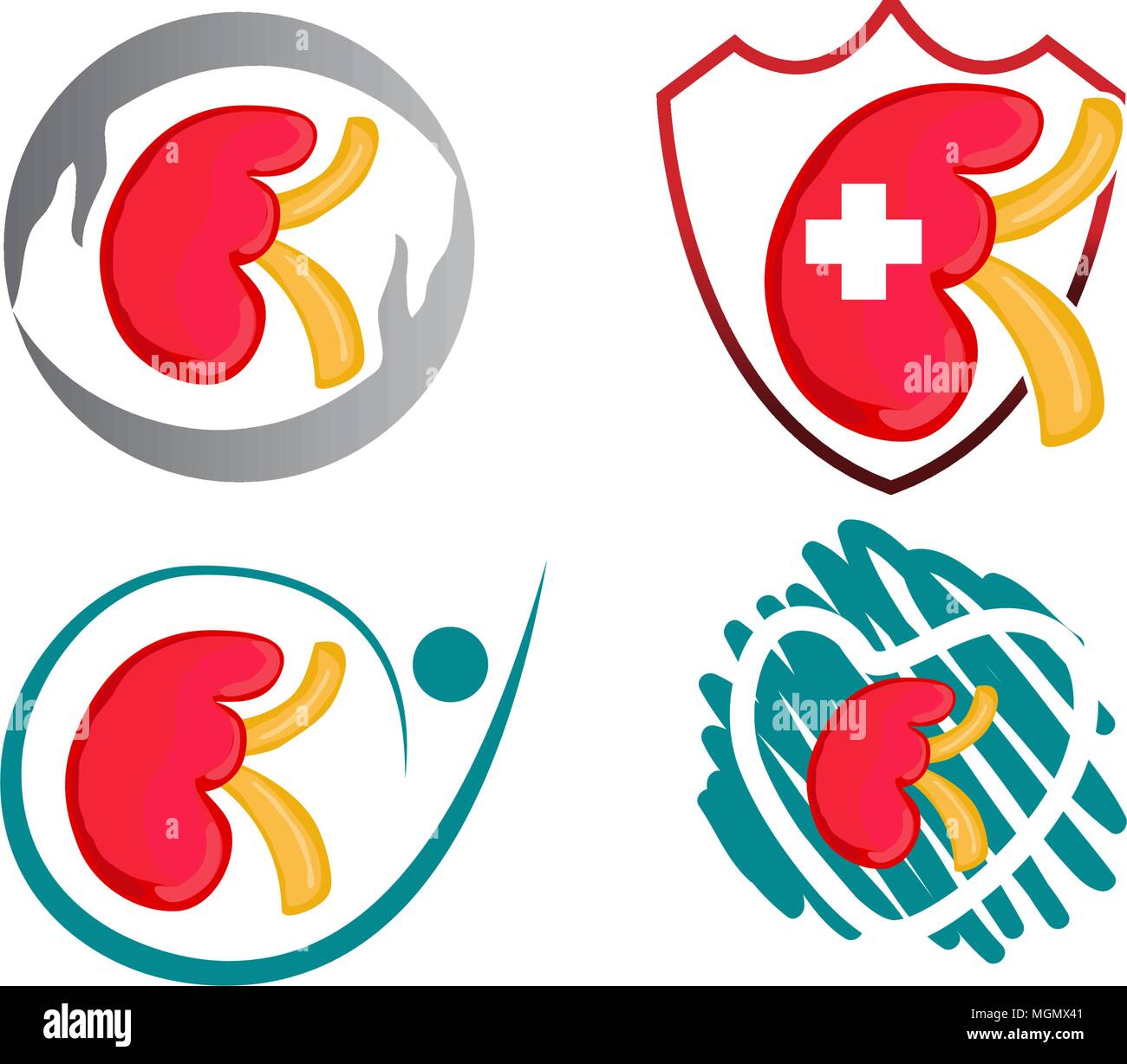 World Kidney Day Template Set Stock Vector
