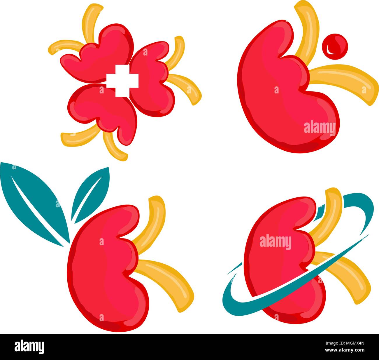 World Kidney Day Template Set Stock Vector