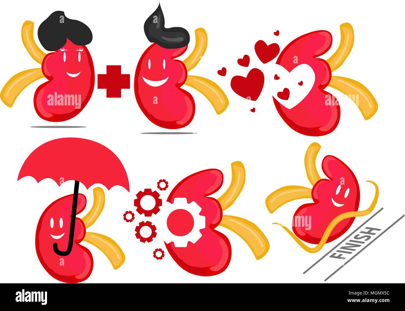 World Kidney Day Template Set Stock Vector