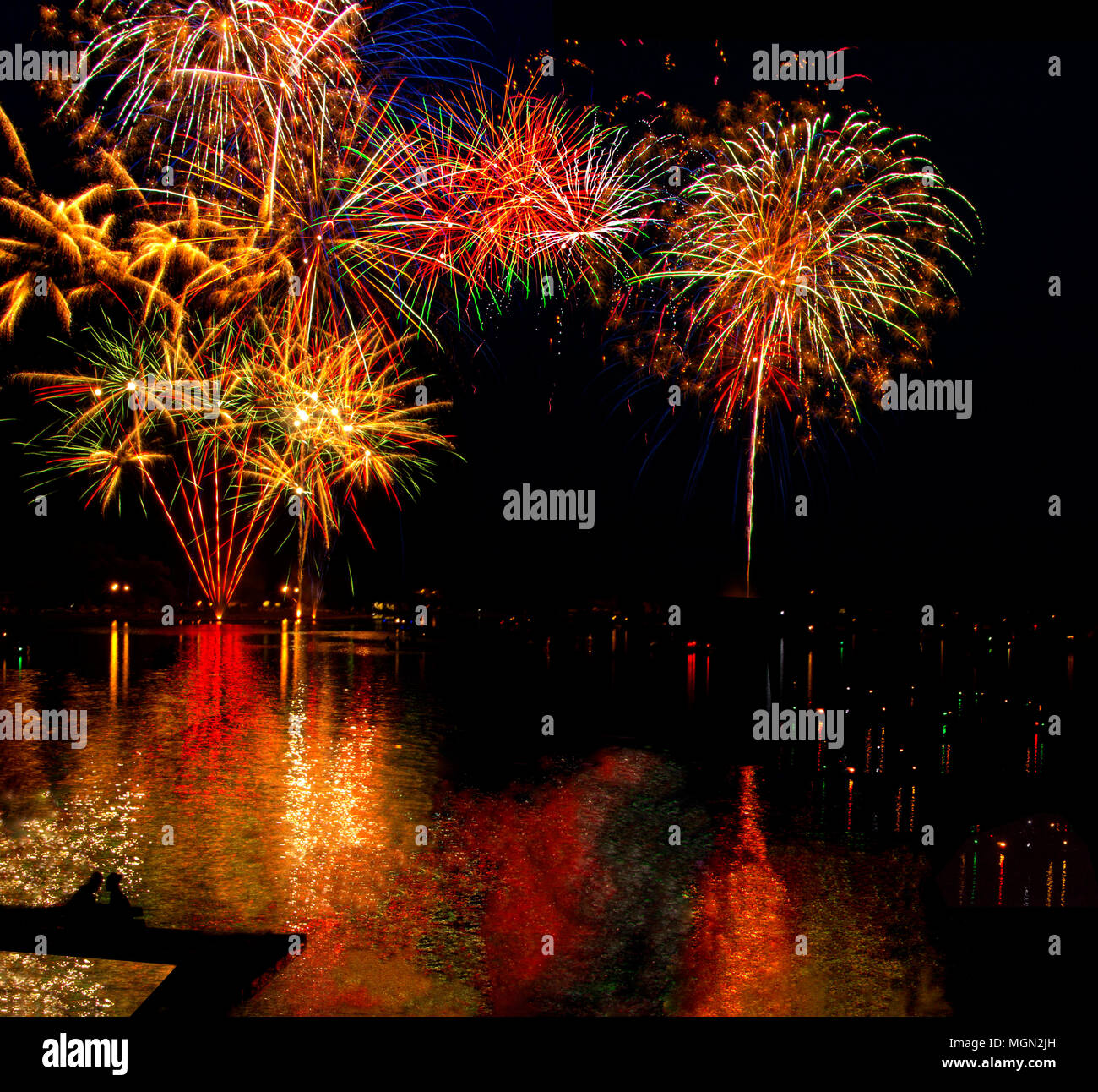 Lake Madison and the City of Madison, South Dakota celebrate the 4th of