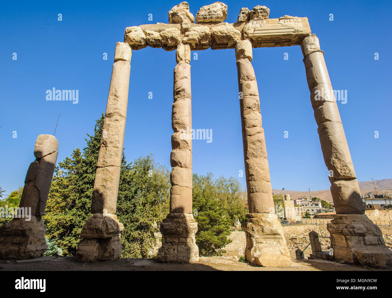 Roman ruins of Baalbek, Lebanon. Wonders of the ancient world