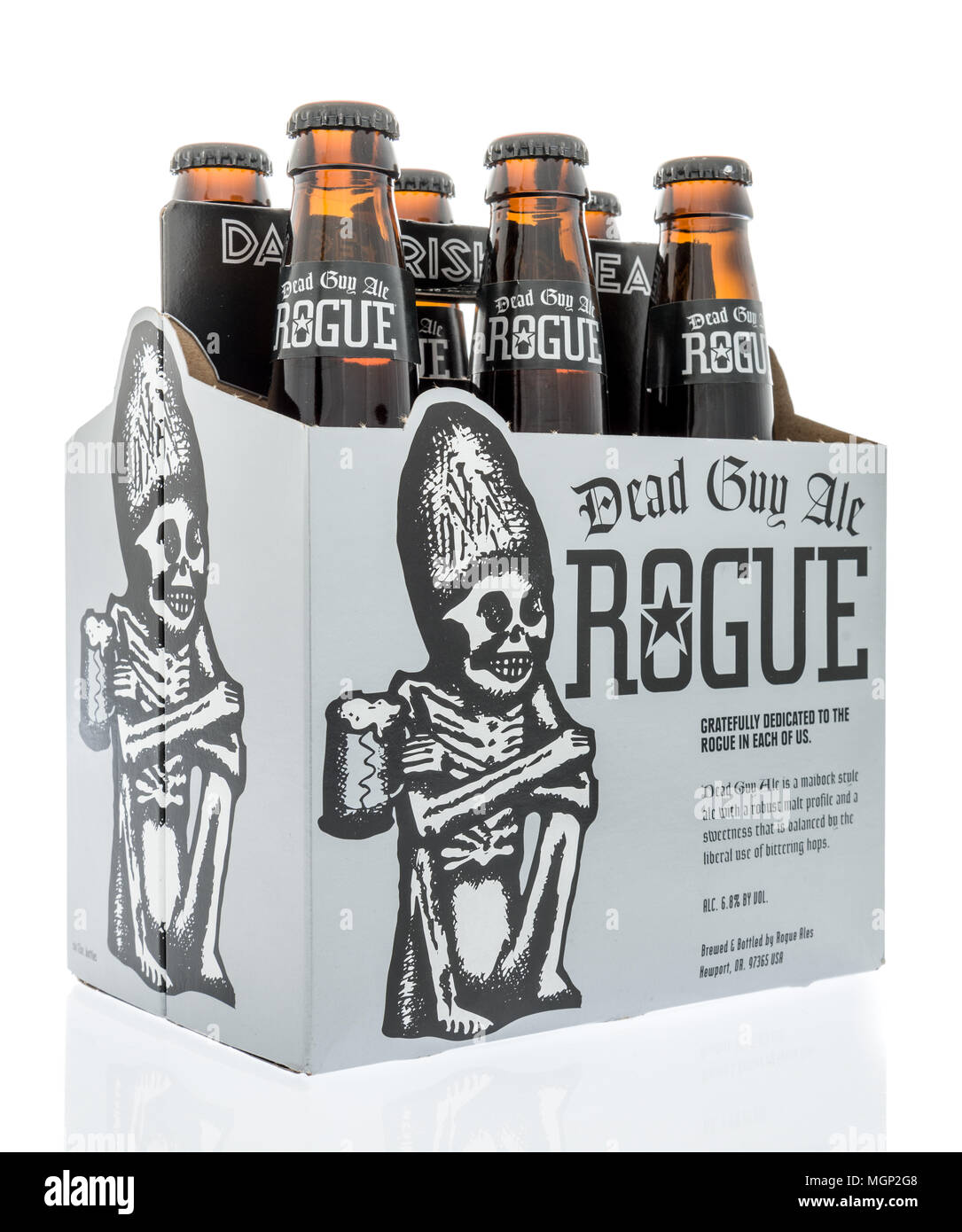 Winneconne, WI 20 April 2018 A six pack of Dead guy ale rogue beer