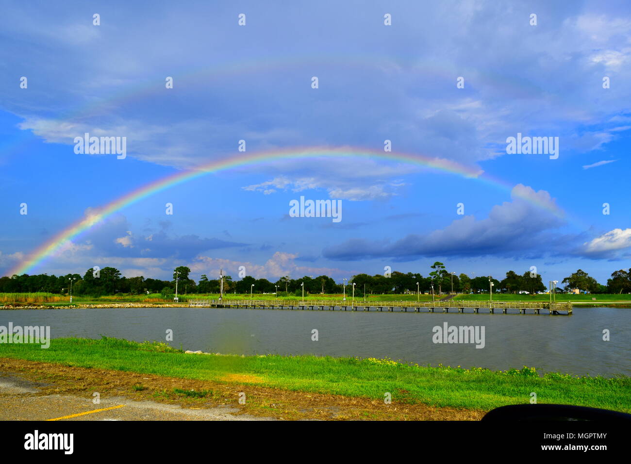 Rainbow over Texas Stock Photo Alamy